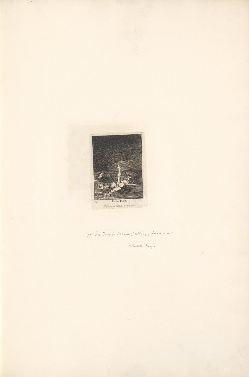 Für die Geschlechter. Die Tore des Paradieses, Tafel 12, Hilfe! Hilfe! von William Blake