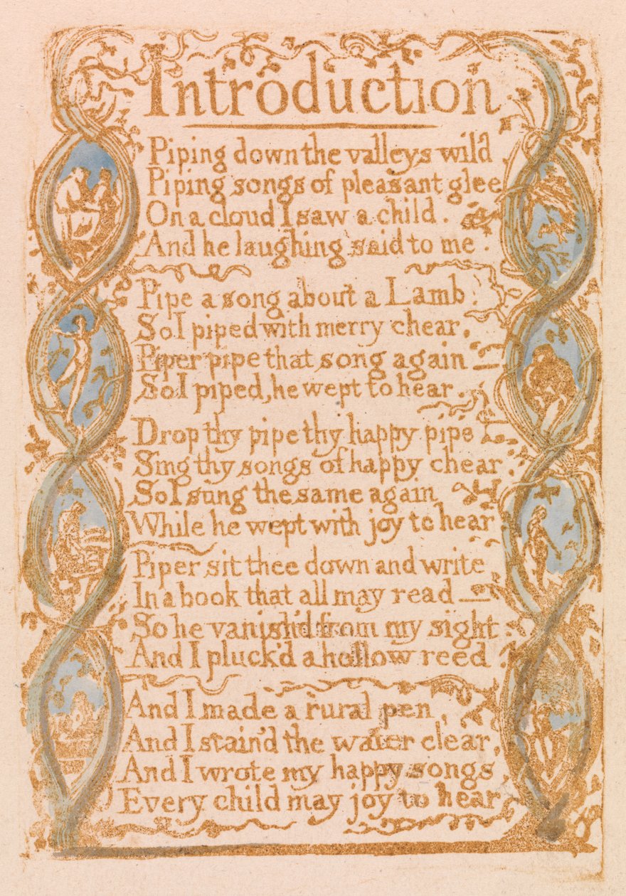 Einführung, Platte 3 aus Songs of Innocence, 1789 von William Blake