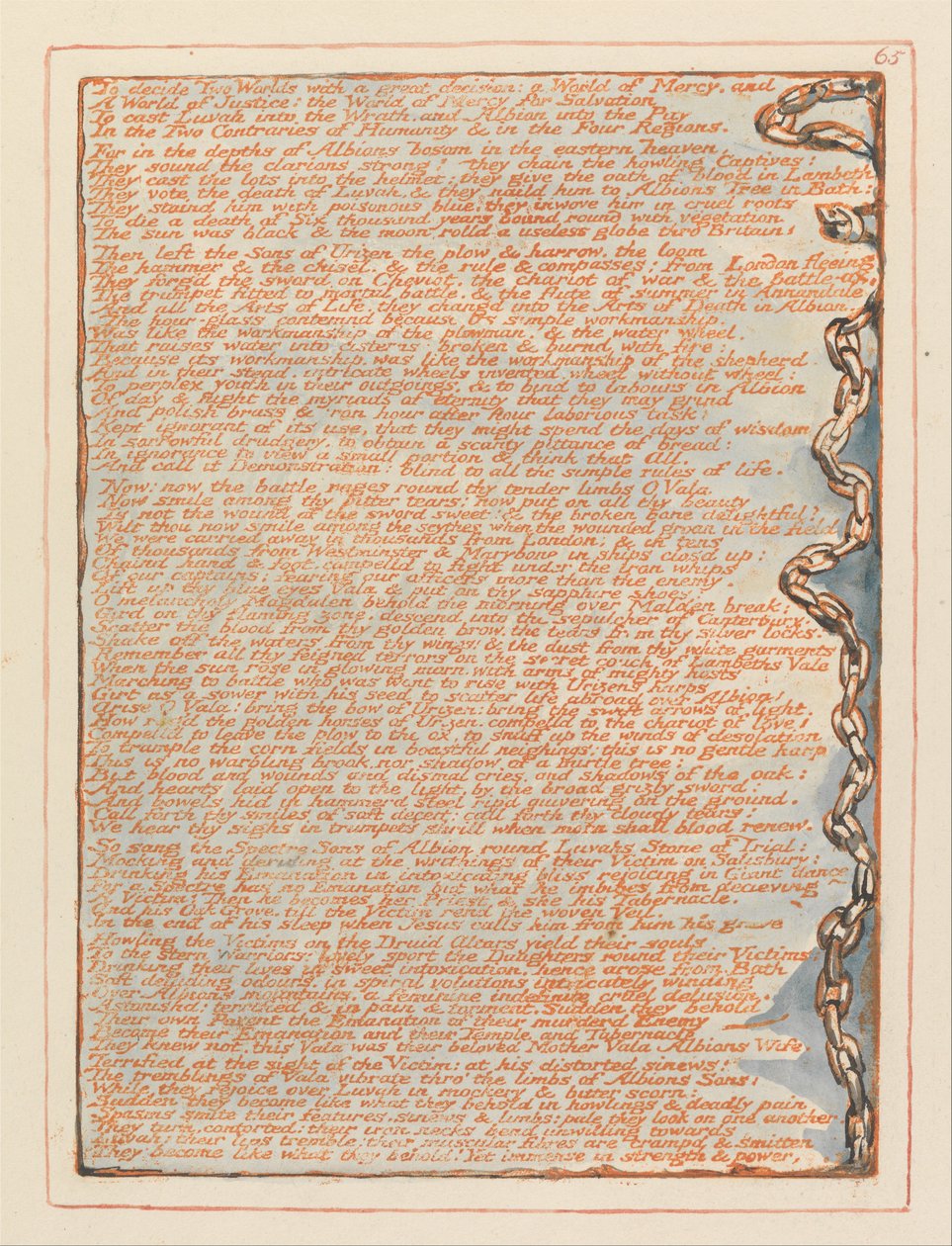 Jerusalem, Platte 65 von William Blake