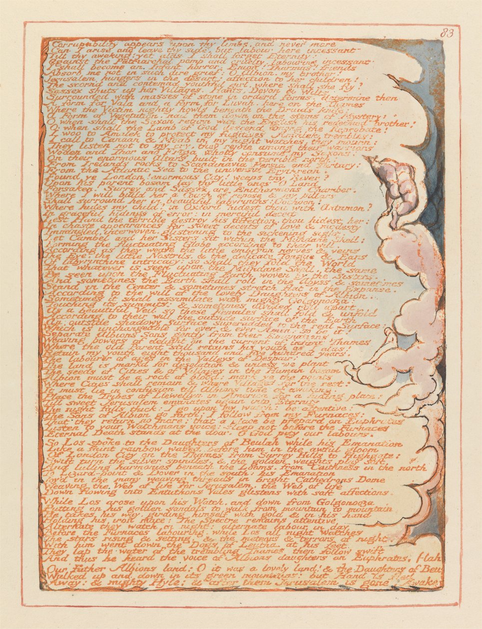 Jerusalem, Platte 83 von William Blake