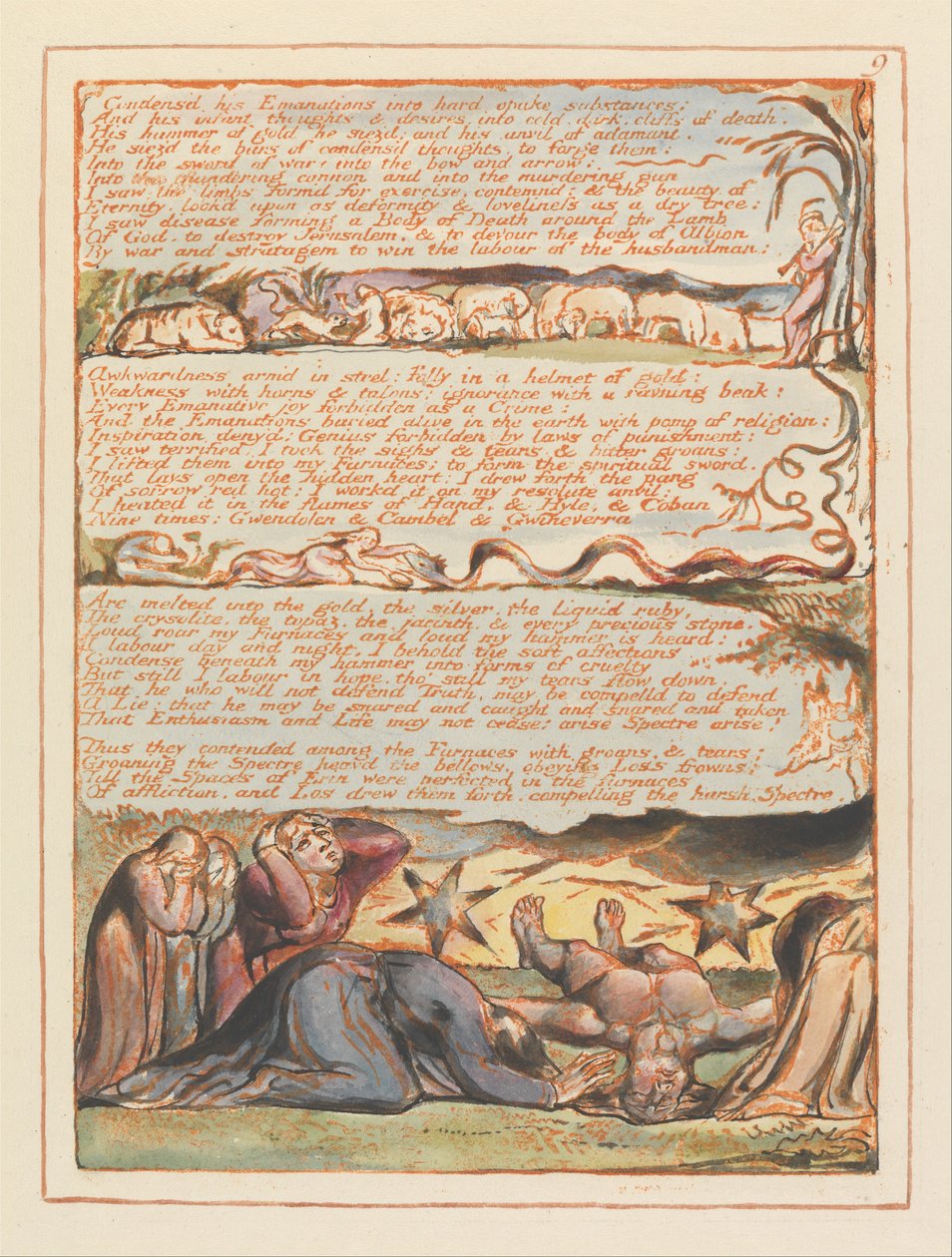 Jerusalem, Platte 9 von William Blake