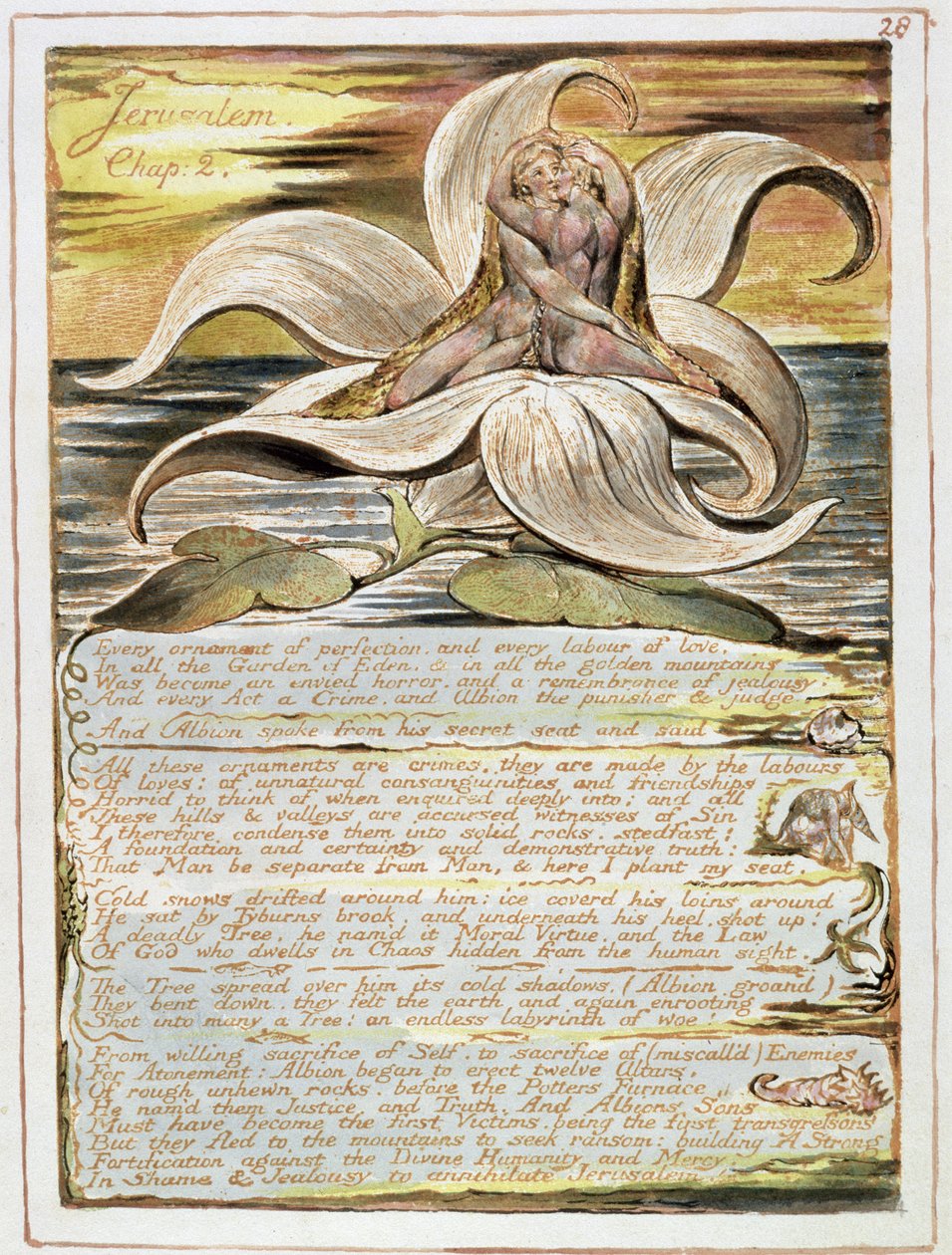 Jerusalem, Platte 28 aus Kapitel 2 von William Blake
