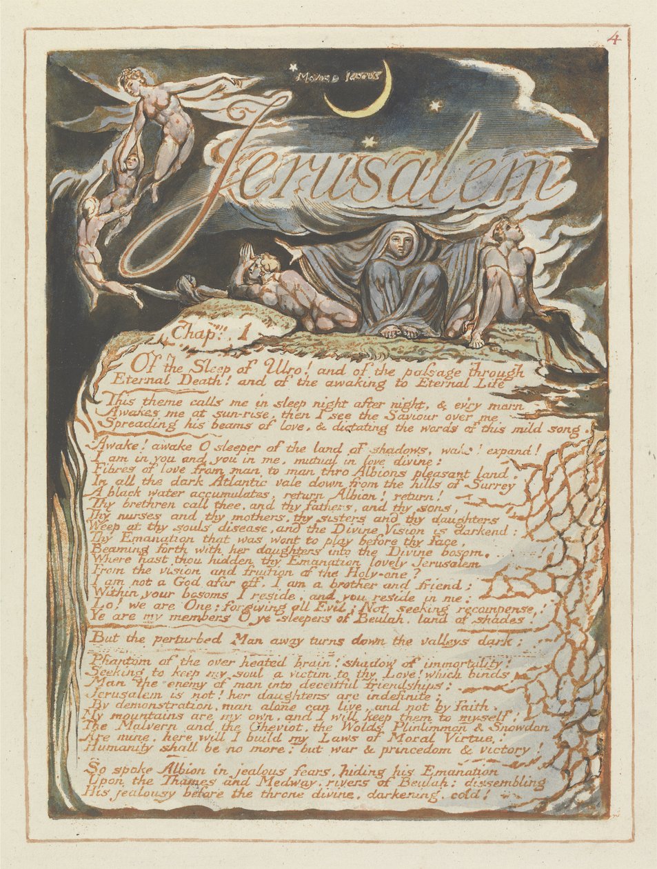 Jerusalem, Platte 4 aus Jerusalem, 1804-20 von William Blake