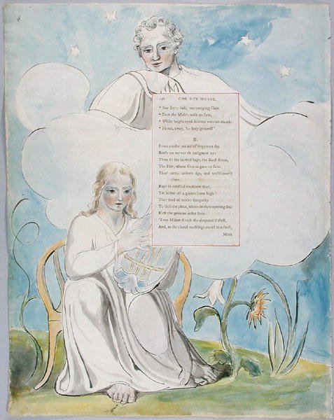 Ode für Musik, Design 96 aus Die Gedichte von Thomas Gray, 1797-98 von William Blake