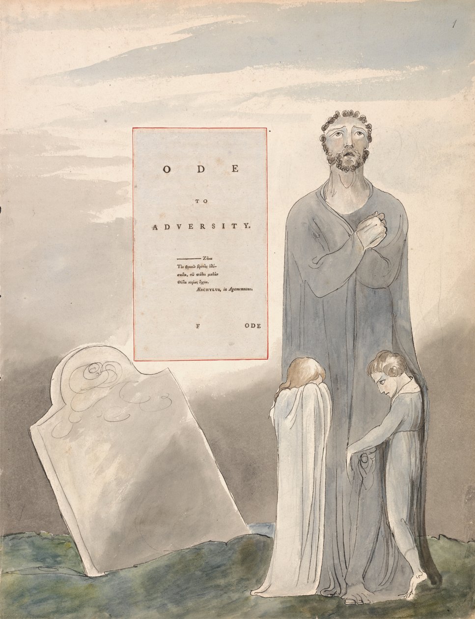 Ode an die Widrigkeiten, Design 35 aus Die Gedichte von Thomas Gray, 1797-98 von William Blake