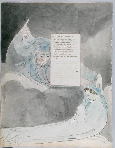 Ode an die Widrigkeit, Design 40 aus Die Gedichte von Thomas Gray, 1797-98 von William Blake