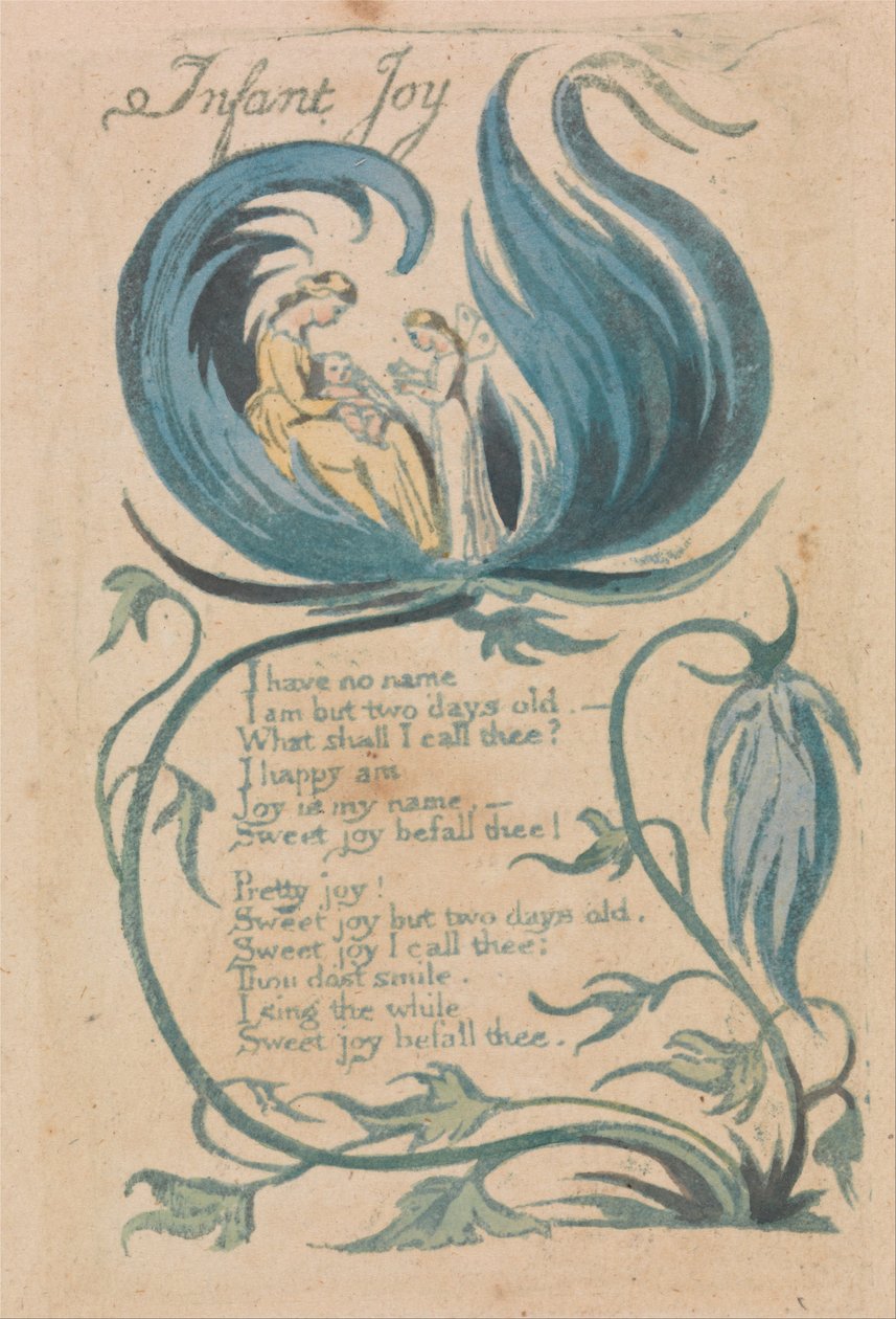 Lieder der Unschuld und der Erfahrung, Platte 28, Kindliche Freude (Bentley 25) von William Blake