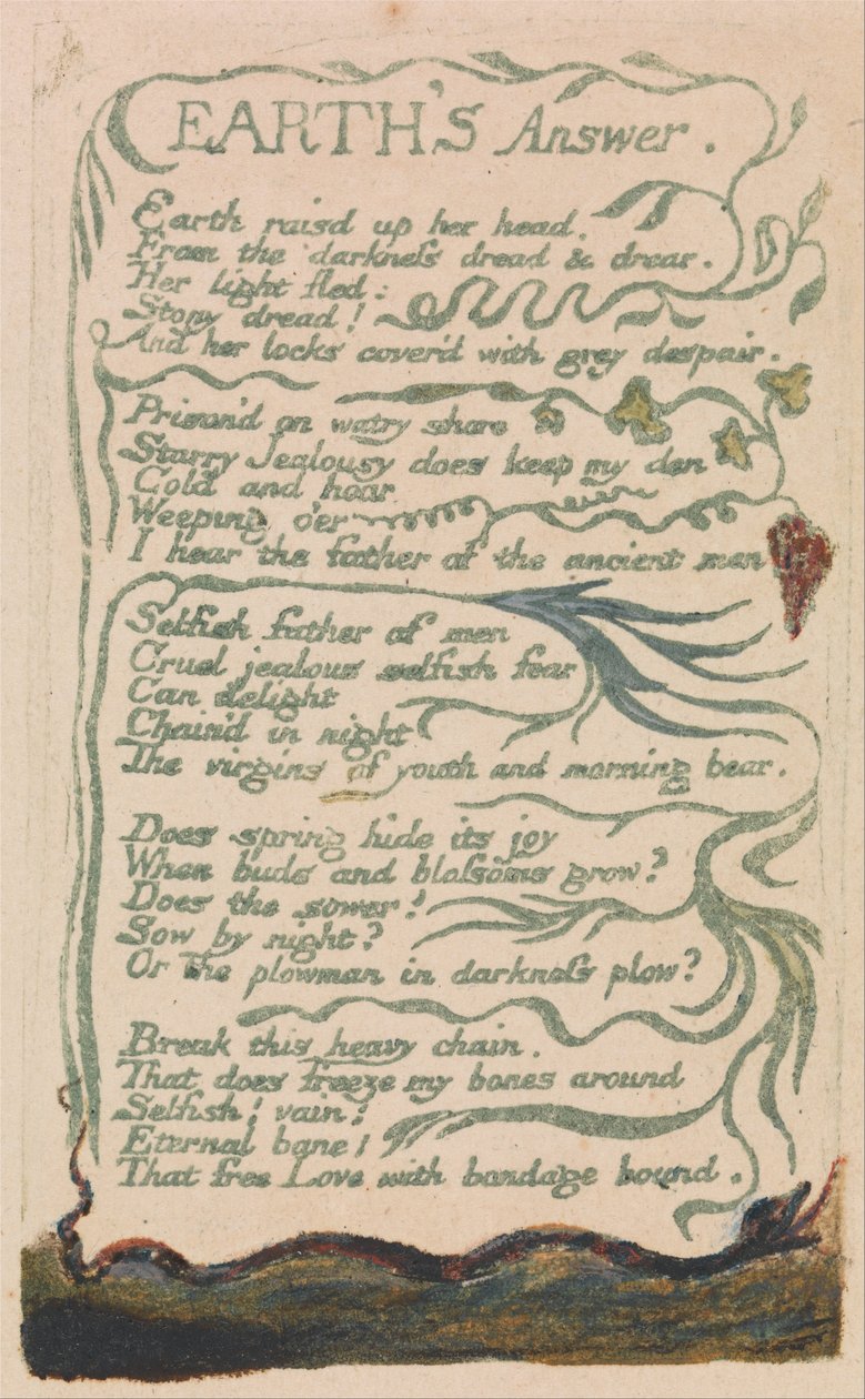 Lieder der Unschuld und der Erfahrung, Platte 35 von William Blake