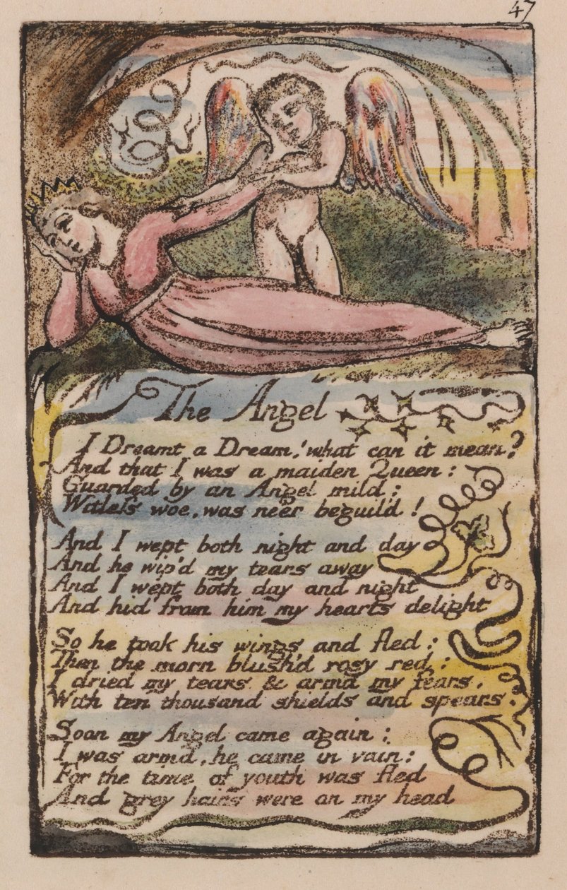 Lieder der Unschuld und der Erfahrung, Platte 47, Der Engel (Bentley 41) von William Blake