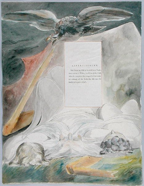 Der Barde, Design 54 aus Die Gedichte von Thomas Gray, 1797-98 von William Blake