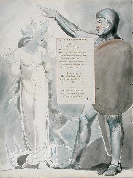Der Abstieg Odins, Design 84 aus Die Gedichte von Thomas Gray, 1797-98 von William Blake