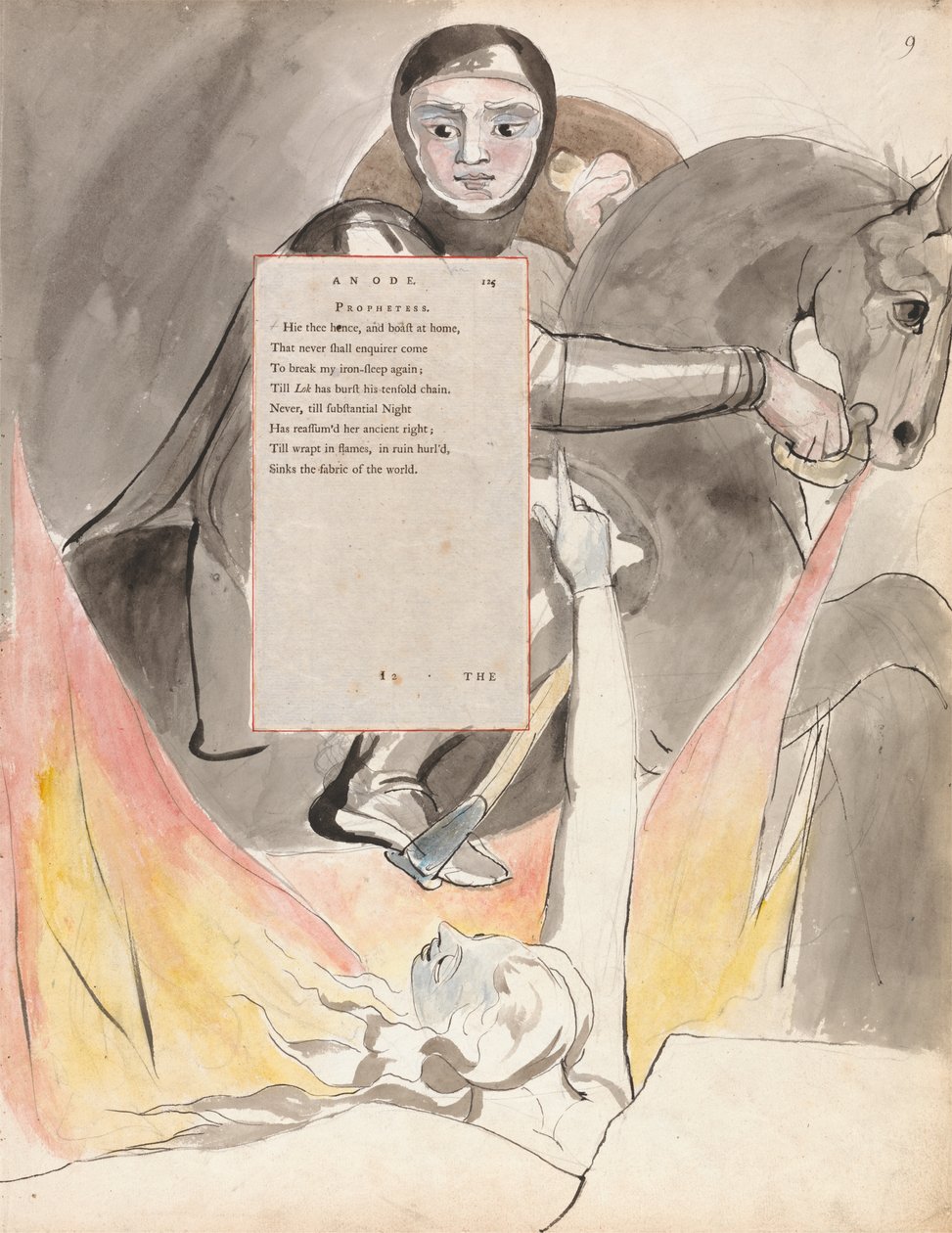 Der Abstieg Odins, Design 85 aus Die Gedichte von Thomas Gray, 1797-98 von William Blake