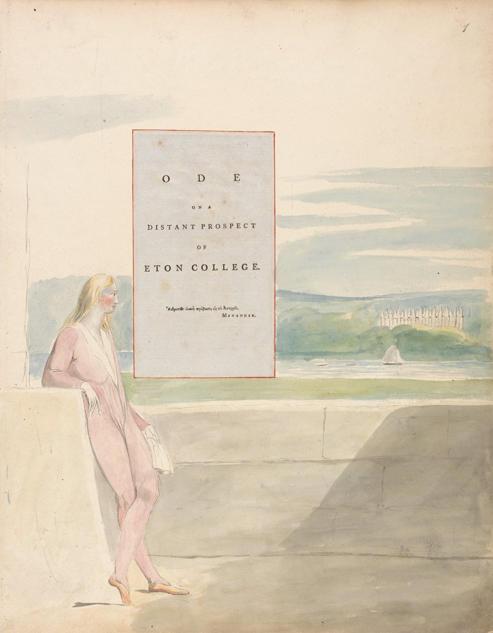 Die Gedichte von Thomas Gray, Design 13, Ode auf eine entfernte Aussicht auf das Eton College von William Blake
