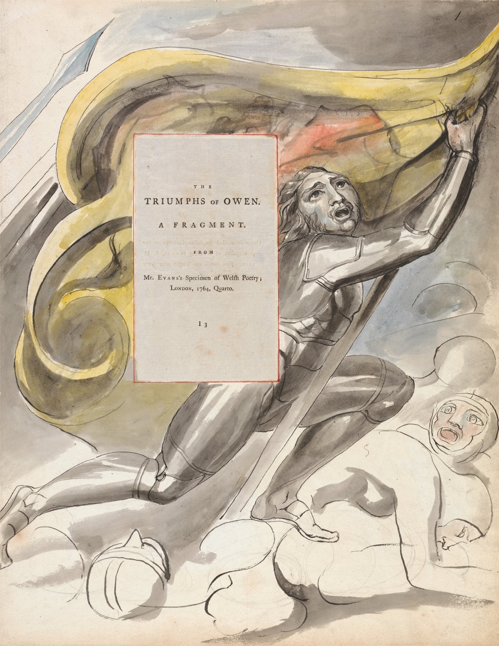 Die Triumphe von Owen, Design 87 aus Die Gedichte von Thomas Gray, 1797-98 von William Blake