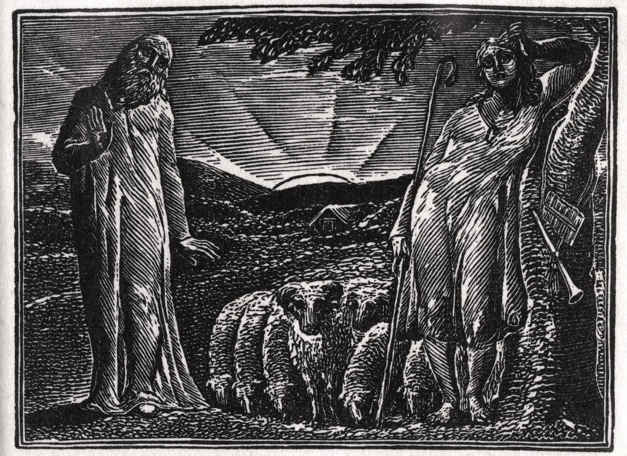 Thenot ermahnt Colinet, Illustration aus Dr. Thorntons 'Die ...