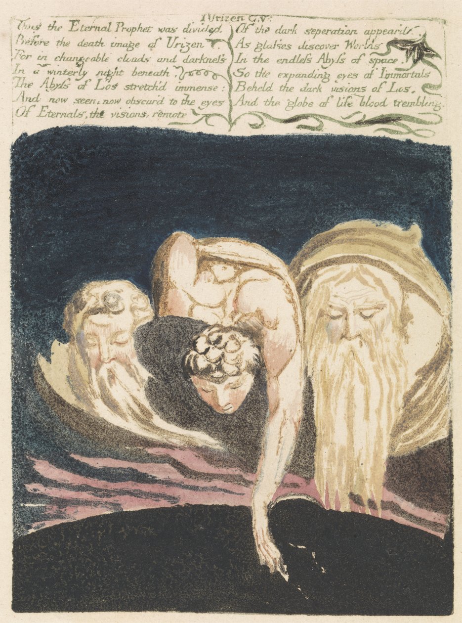 So wurde der Ewige Prophet geteilt..., Platte 13 aus Das Erste Buch von Urizen, 1794 von William Blake