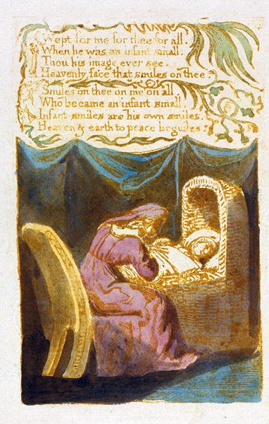 Weine um mich (fortgesetzt) Platte 19 aus Songs of Innocence, 1789 von William Blake