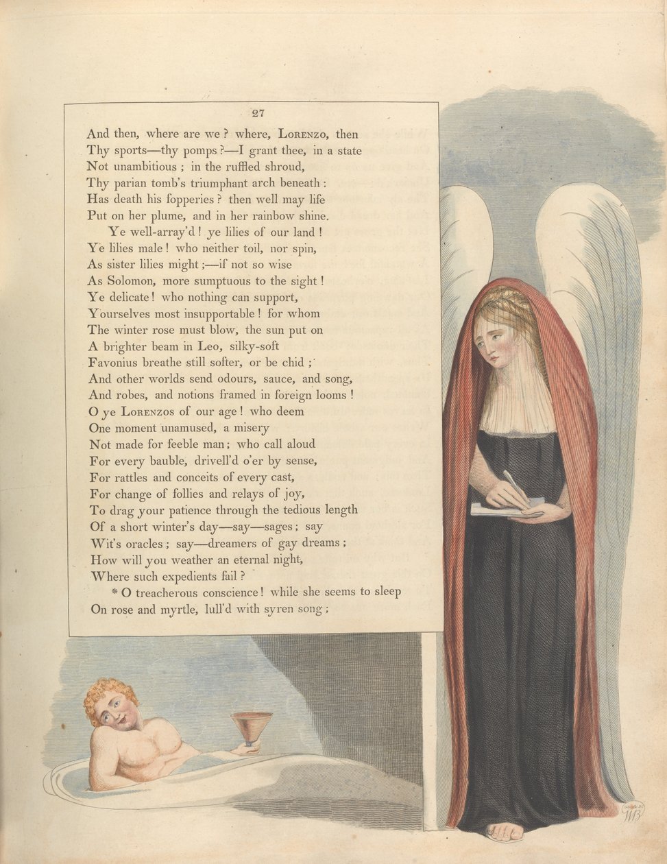 Youngs Nachtgedanken, Seite 27, O verräterisches Gewissen! von William Blake