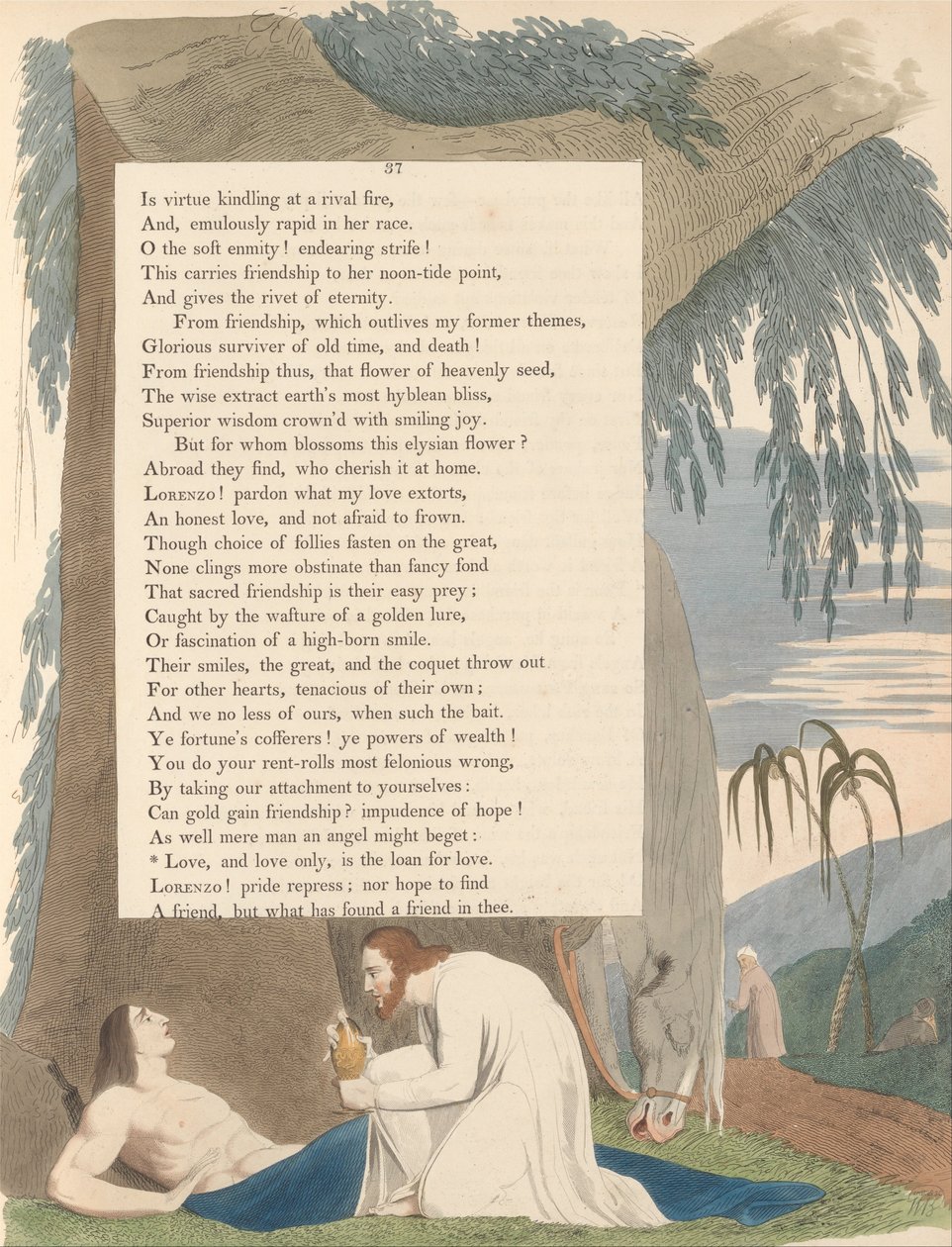 Youngs Nachtgedanken, Seite 37, Liebe, und nur Liebe, ist das Darlehen für Liebe von William Blake