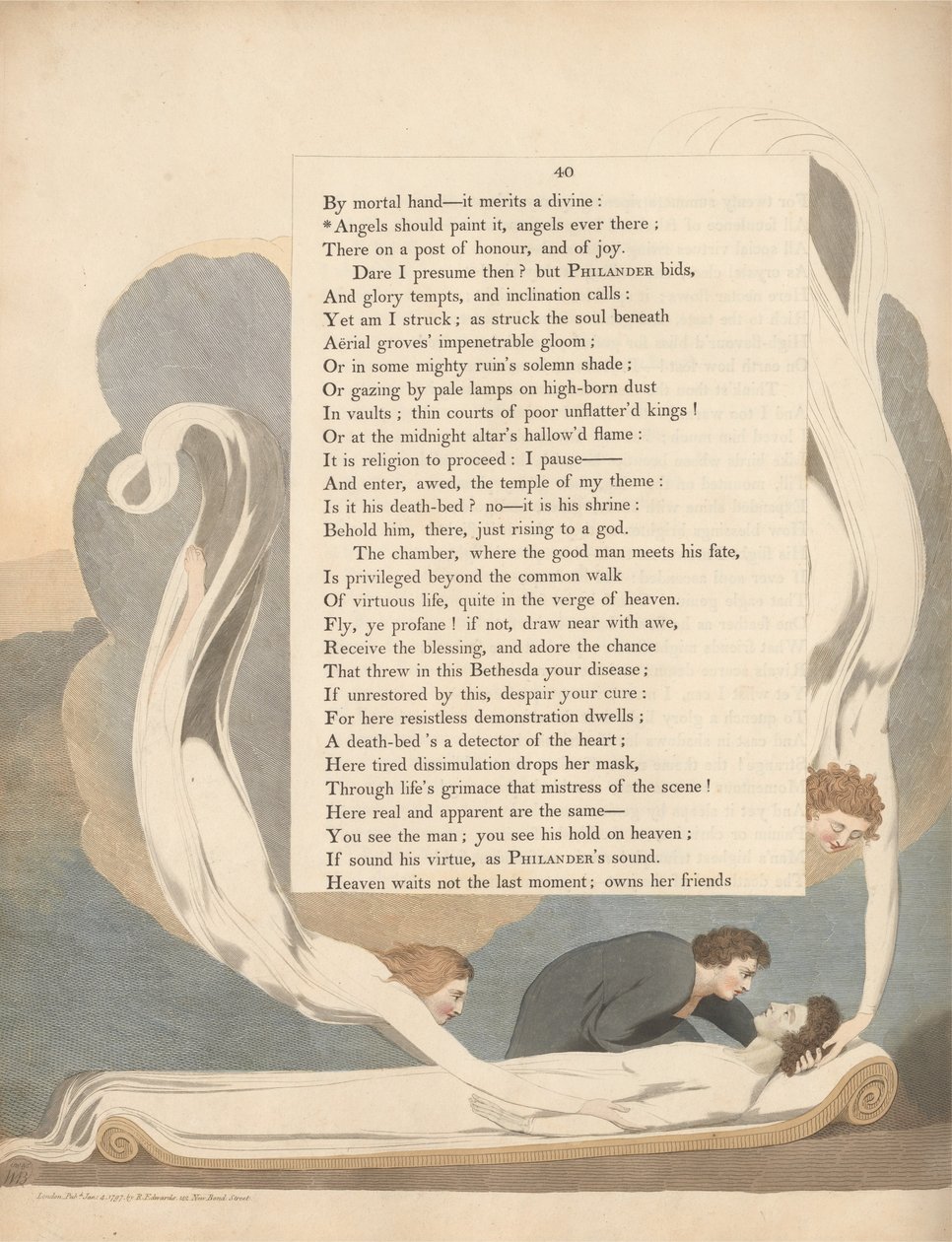 Youngs Nachtgedanken, Seite 40, Engel sollten es malen, Engel immer dort von William Blake