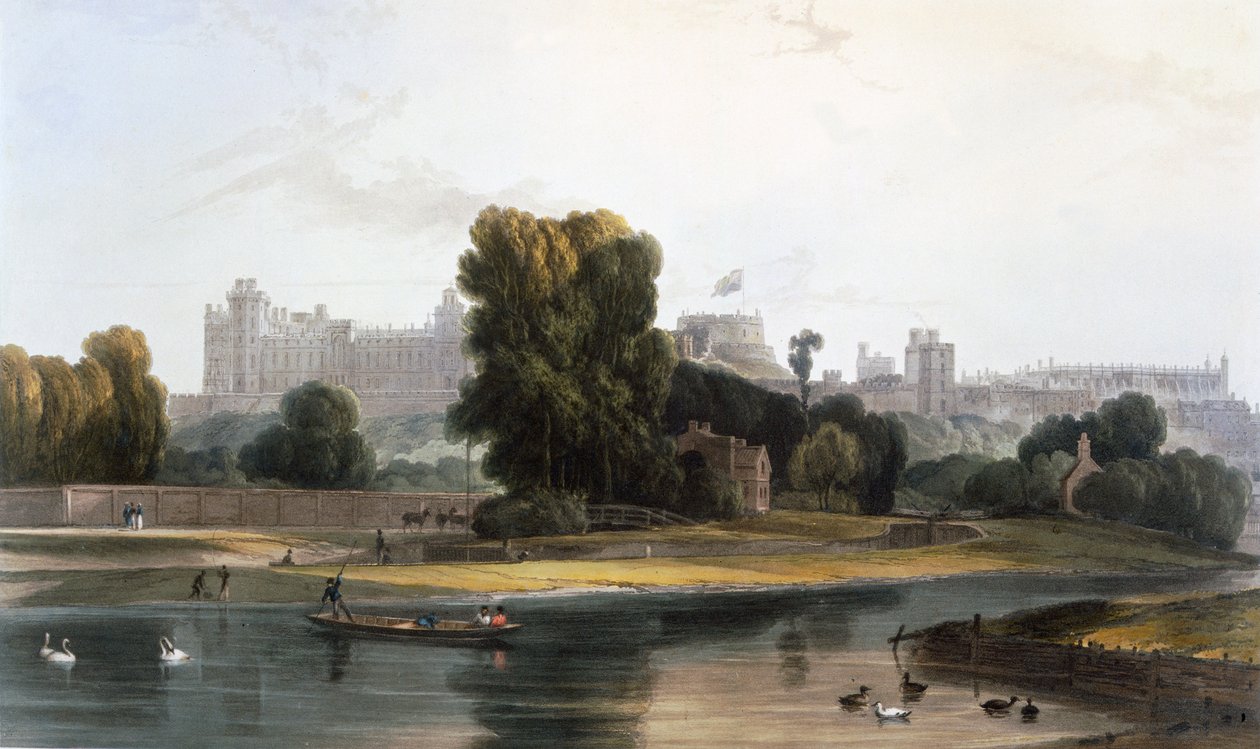 Windsor Castle vom Fluss Thames bei Eton, aus 