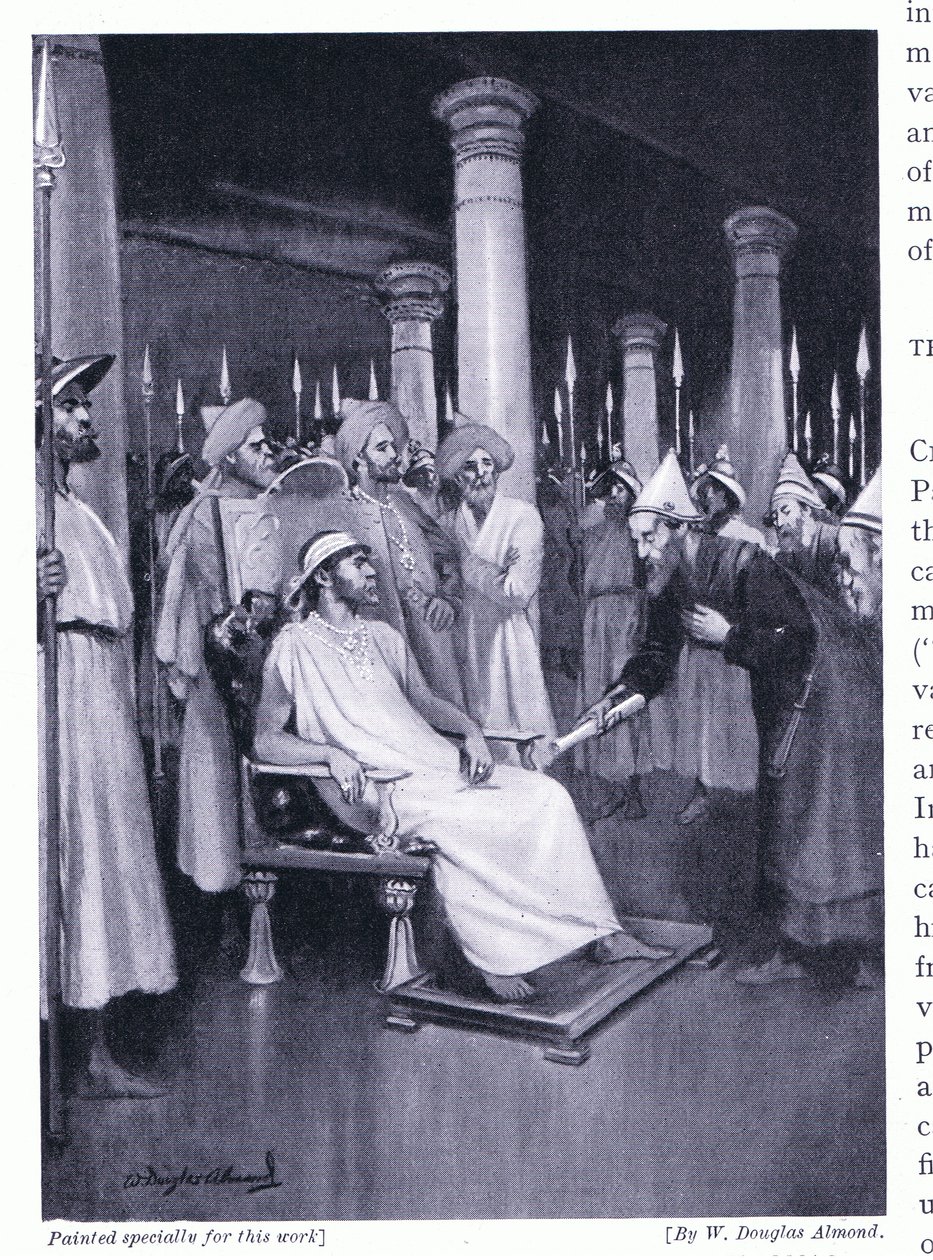 Gondophares erhält einen Brief von St. Thomas 45 n. Chr. von William Douglas Almond
