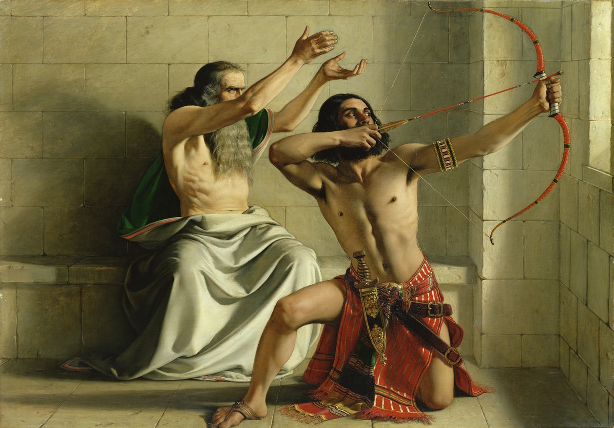 Joasch schießt den Pfeil der Befreiung, 1844 von William Dyce