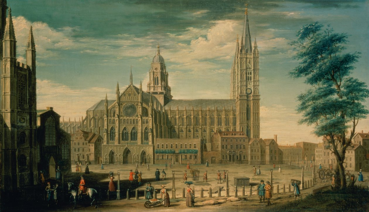 Die Nordfront der Westminster Abbey von William James