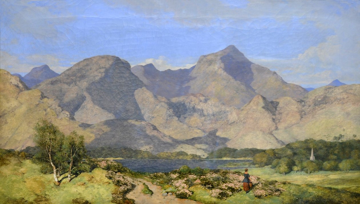 Catbells und Causey Pike, Derwentwater, 1854 von William James Blacklock
