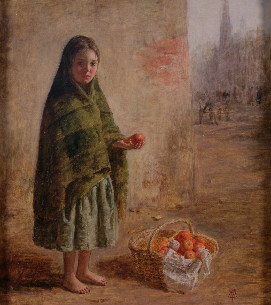 Eine Orangenverkäuferin, um 1865 von William McTaggart
