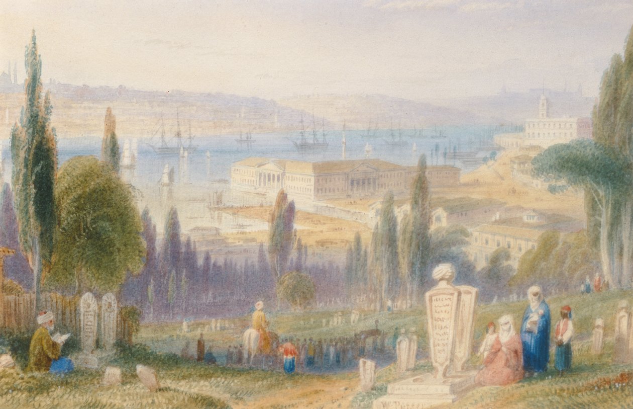 Blick auf das Arsenal vom Friedhof von William Purser