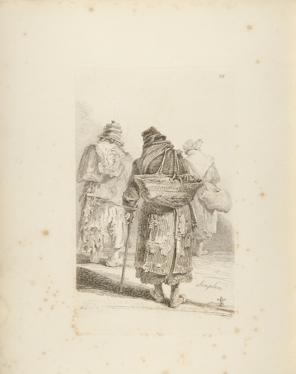 Die Kräuterfrauen, Tafel 26 aus Die Rufe von London, die mehrere der wandernden Händler darstellen... von William Skelton
