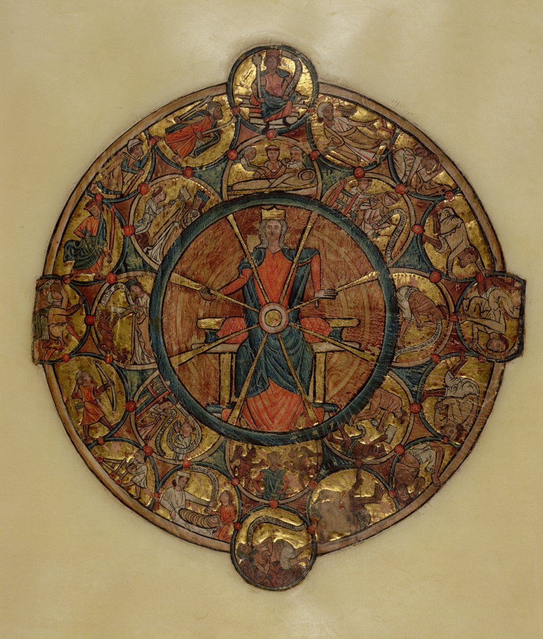 Ms 330.4 Das Rad des Schicksals, ca. 1240 von William de Brailes  