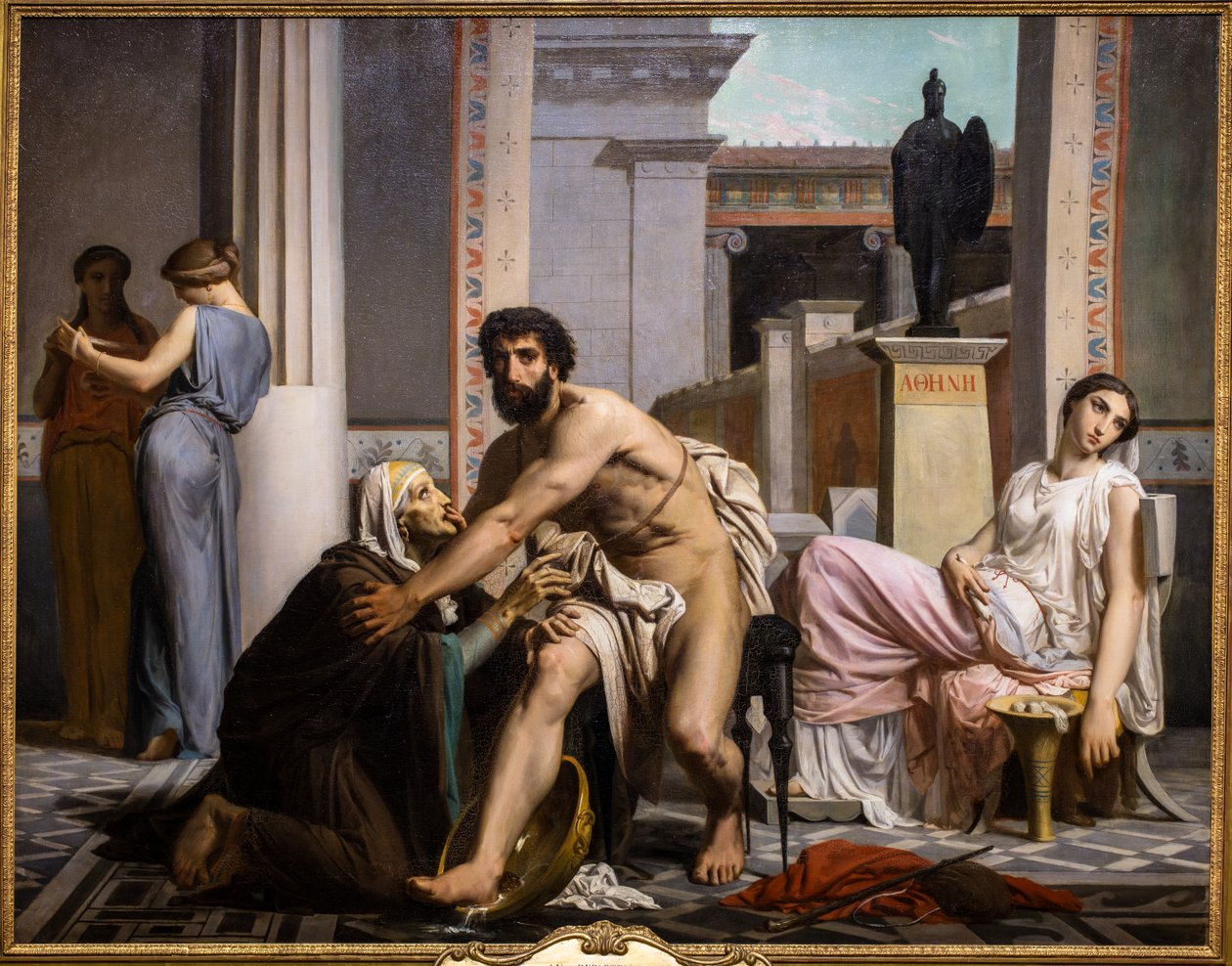 Odysseus wird von seiner Amme bei seiner Rückkehr aus Troja erkannt von William Adolphe Bouguereau