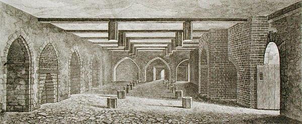 Pulververschwörungs-Keller unter dem Palace of Westminster von William (after) Capon