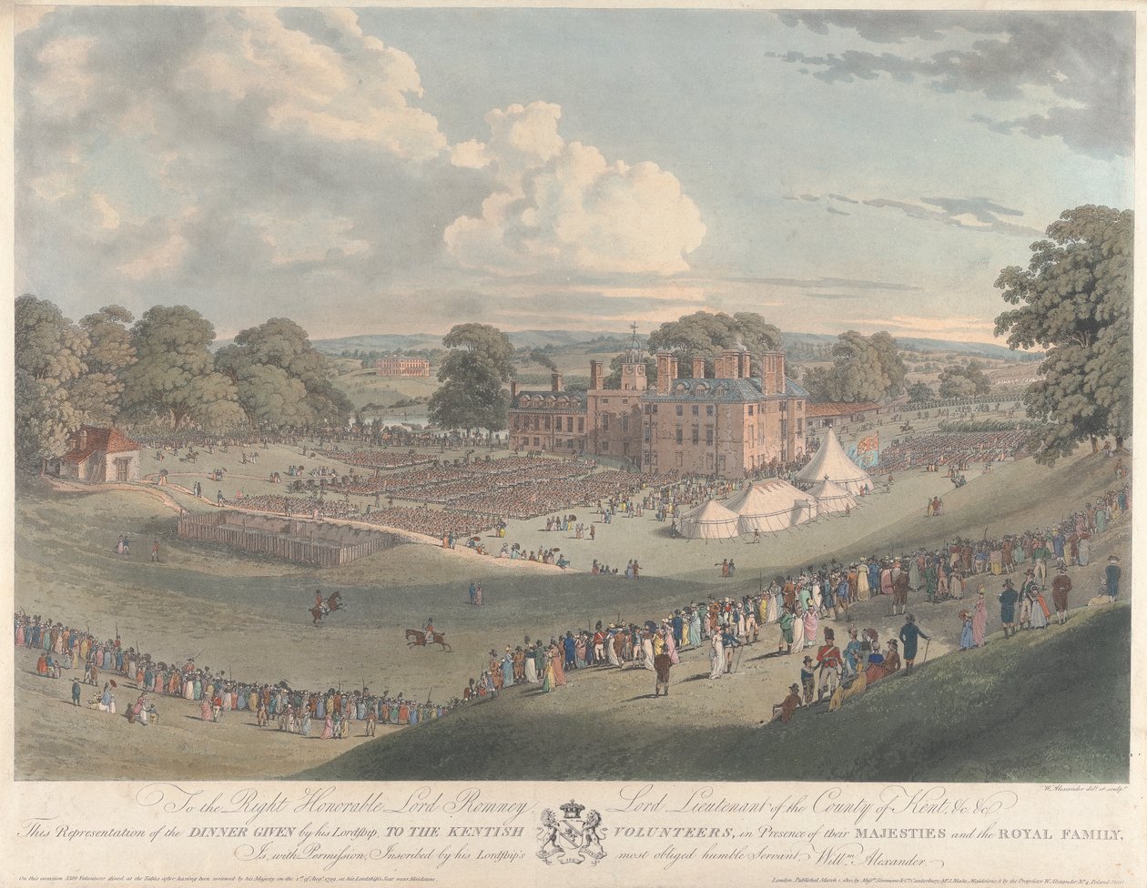 Abendessen für die Kentish Volunteers (im Mote, Maidstone) von William Alexander