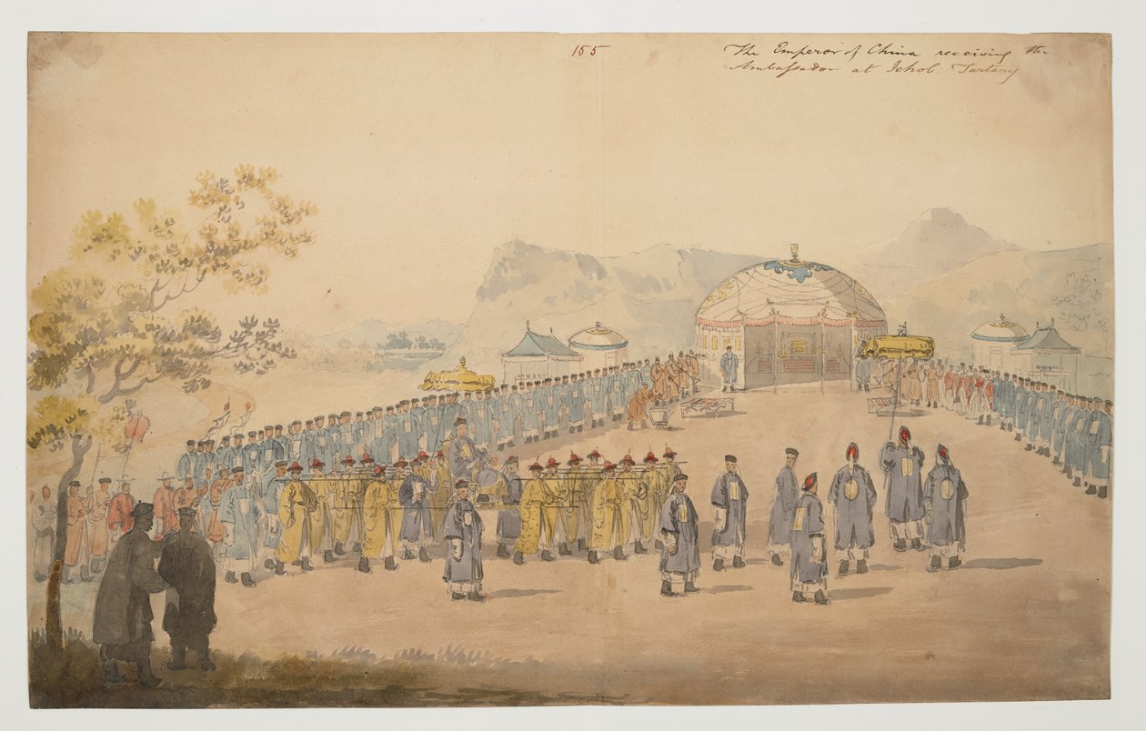 Der Kaiser von China empfängt den Botschafter in Jehol, Tartary von William Alexander