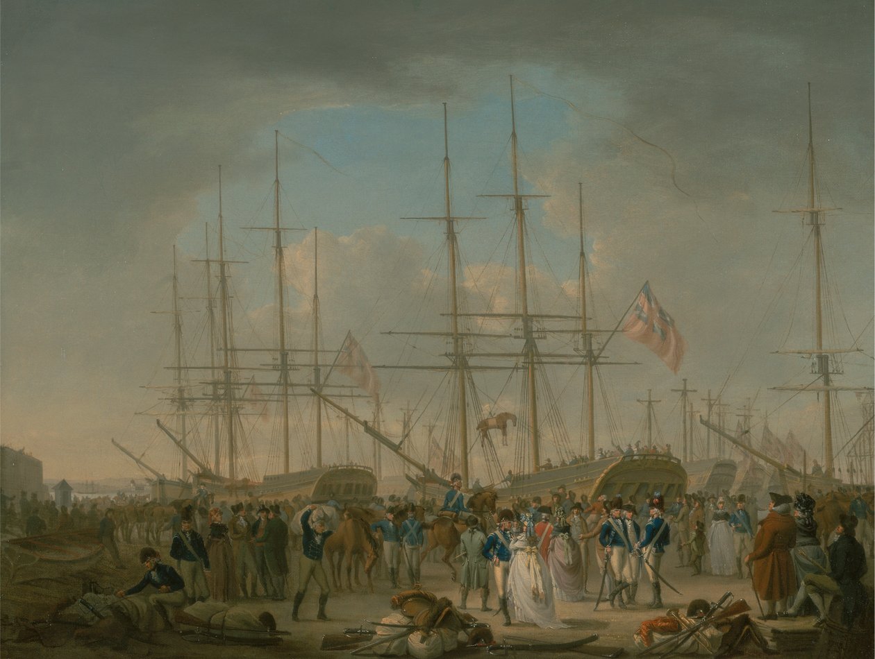 Husaren gehen in Deptford an Bord von William Anderson