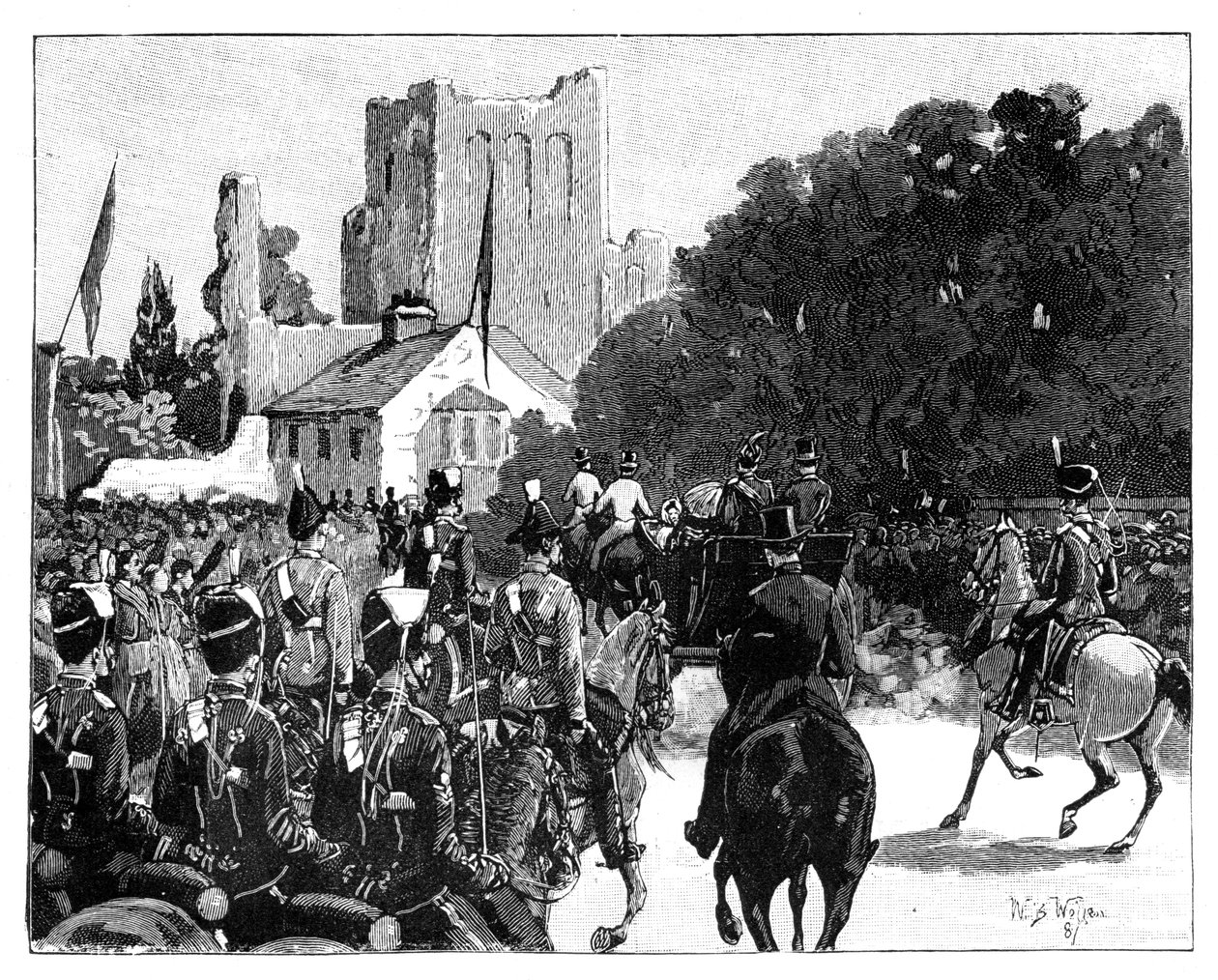 Ankunft von Königin Victoria in Kelso, Schottland, 1887 von William Barnes Wollen