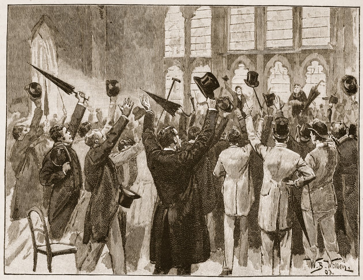 Treffen der Jingoes in der Guildhall, London, 1878, Illustration aus 