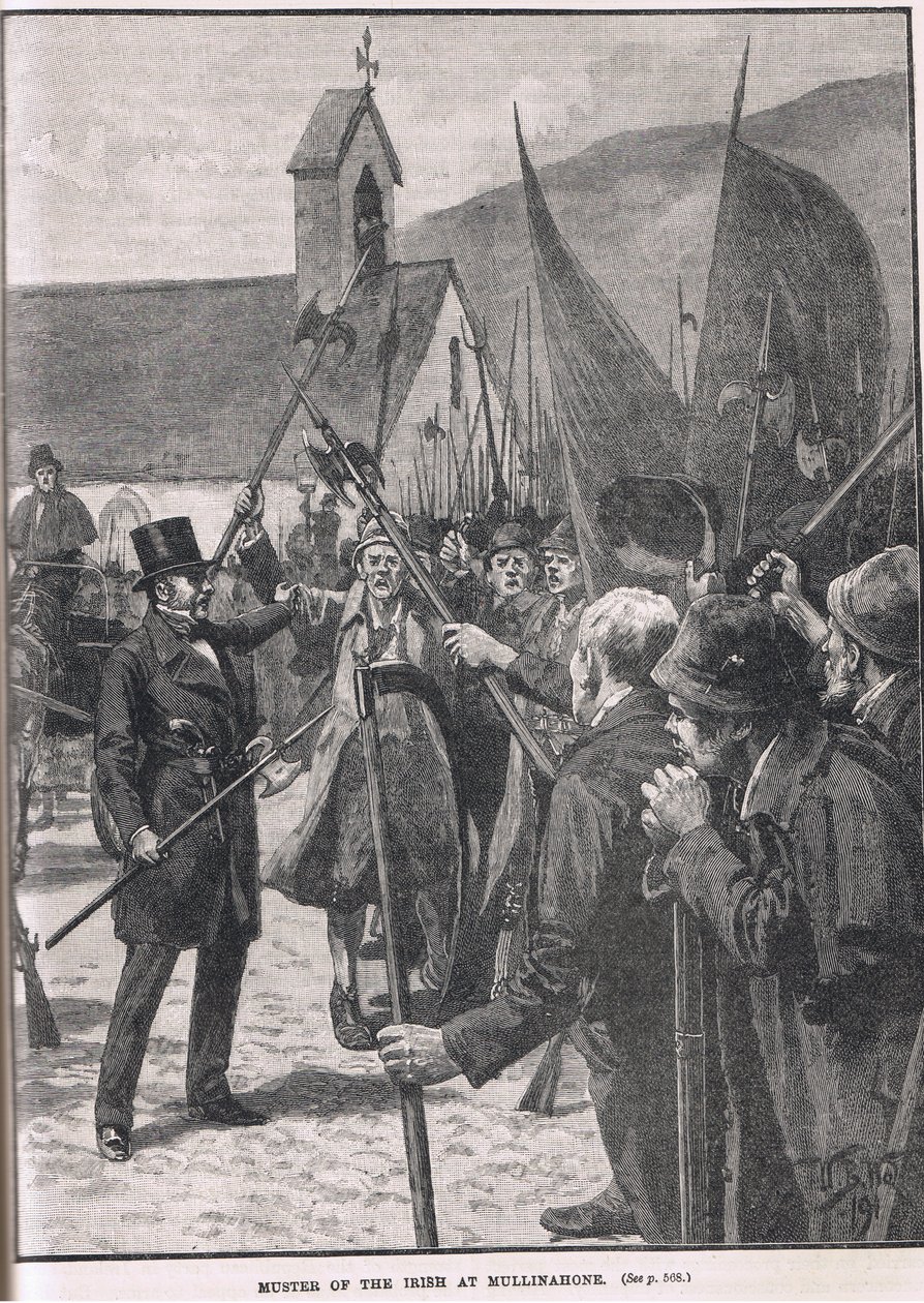 Aufgebot der Iren in Mullinahone, Illustration aus Cassell