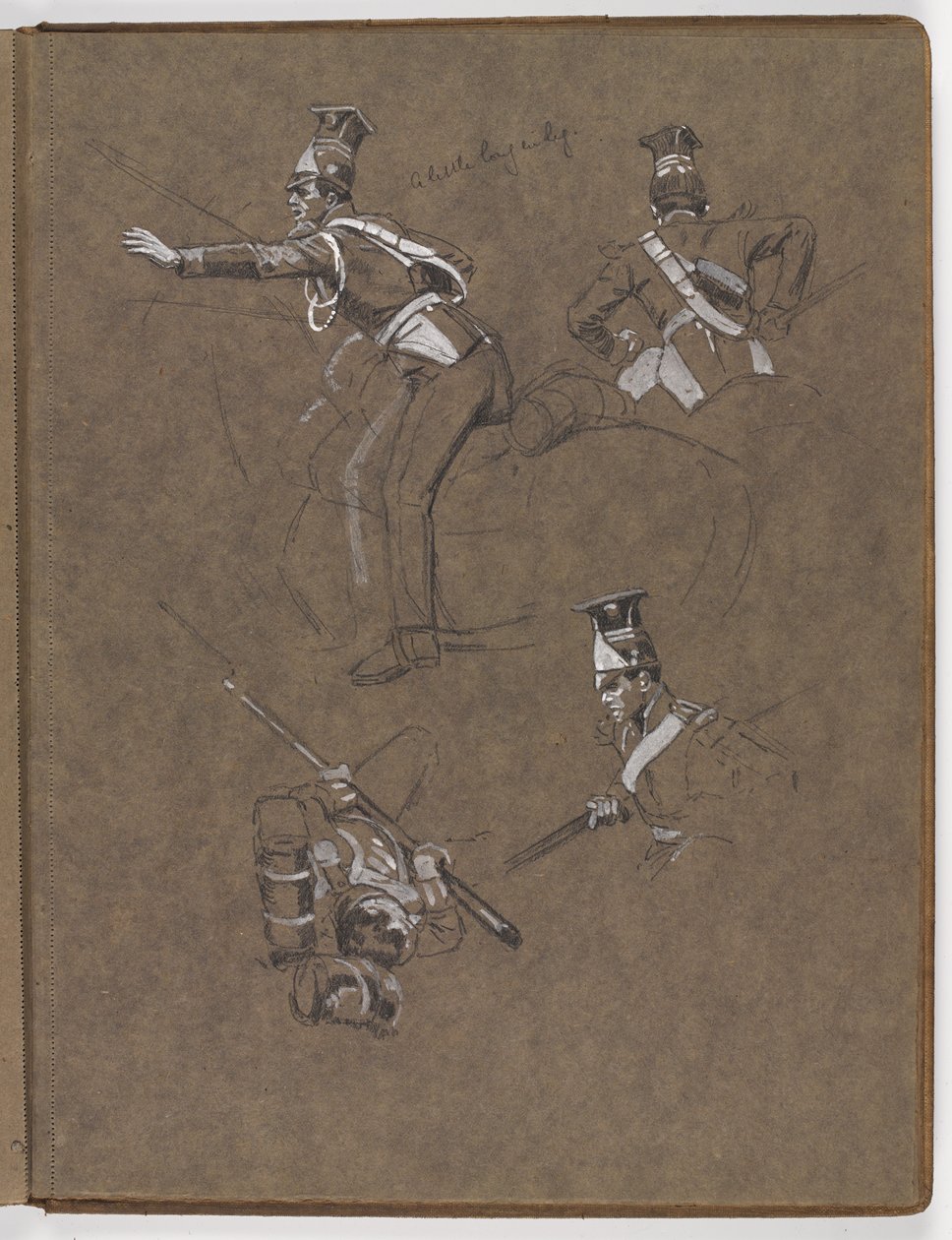 Studien für das Ölgemälde, Die Fahne: Albuhera, 16. Mai 1811 von William Barnes Wollen