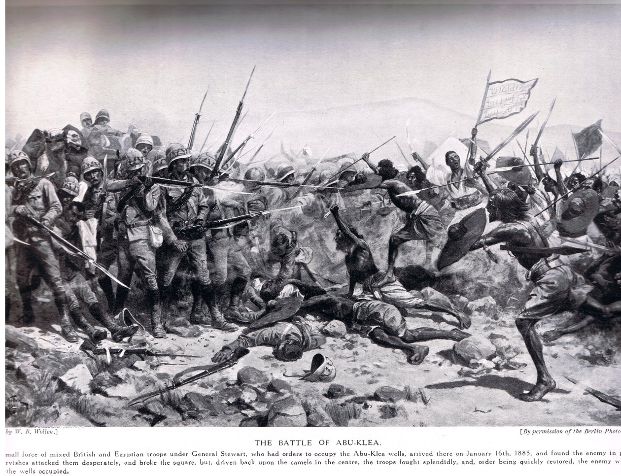 Die Schlacht von Abu Klea, 17. Januar 1885, Illustration aus 