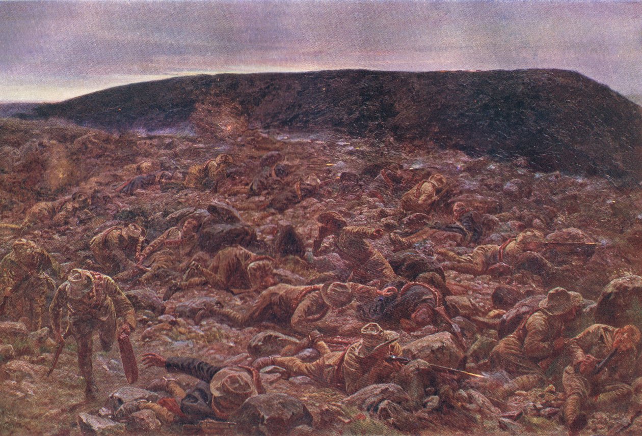 Das Imperial Light Horse am Waggon Hill, 6. Januar 1900, Illustration aus Cassells Geschichte Englands, 1900er Jahre von William Barnes Wollen