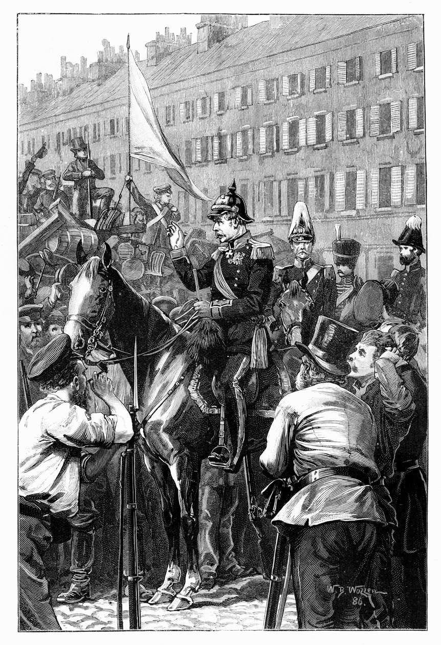 Der König von Preußen spricht zu den Berlinern, 1848, 1900 von William Barnes Wollen