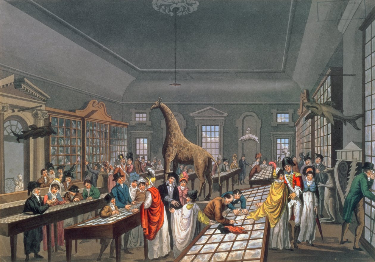 Innenraum der Egyptian Hall, Piccadilly, geätzt vom Künstler, ca. 1815-25 von William Benjamin Sarsfield Taylor