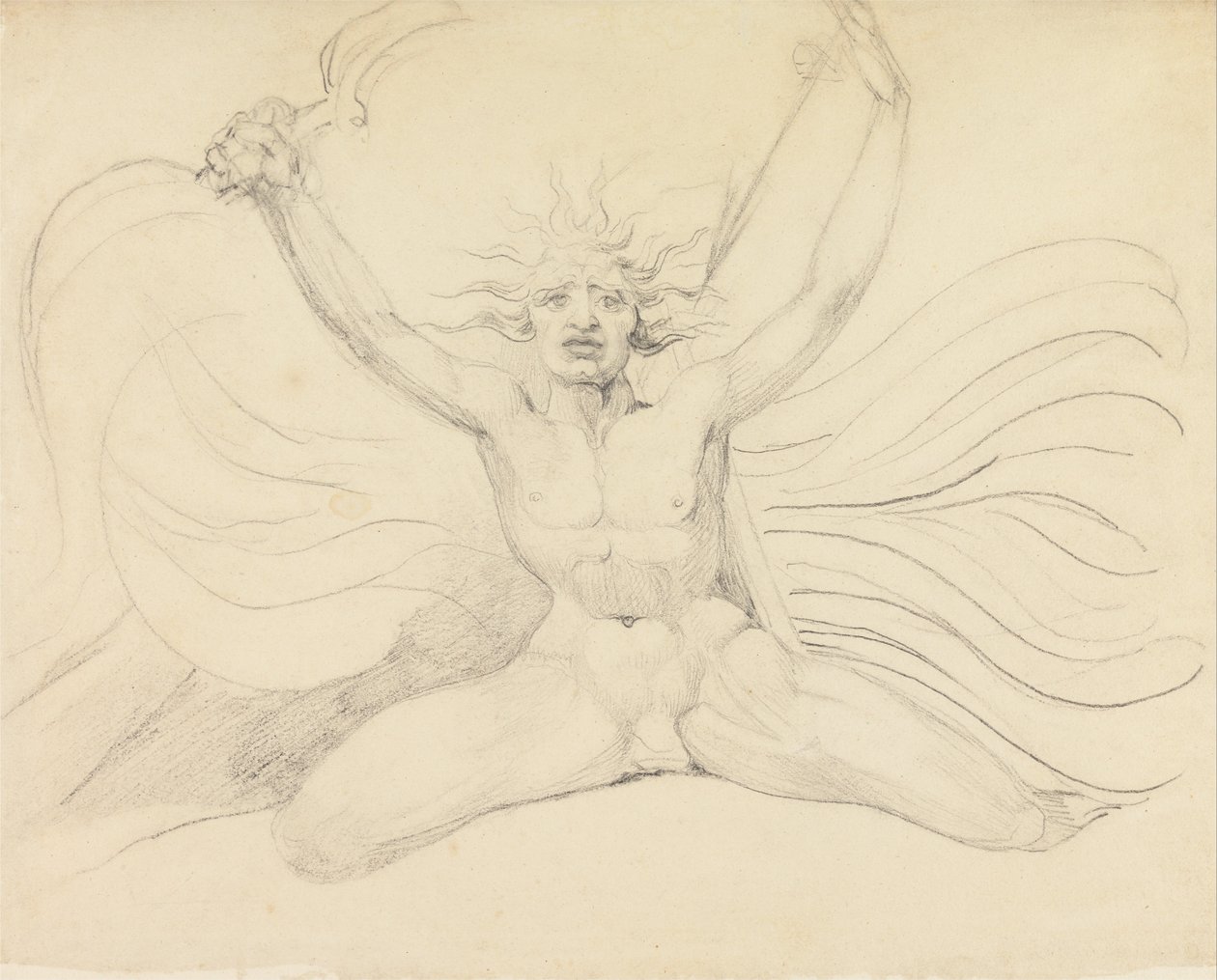 Albion zwingt die vier Zoas zu ihren richtigen Aufgaben von William Blake