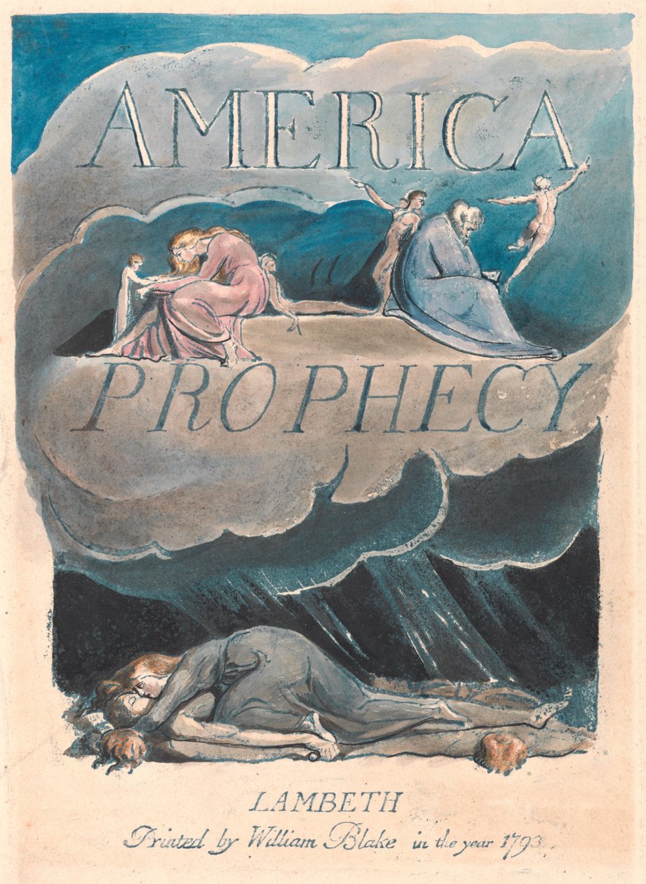 America, A Prophecy; Titelblatt (Platte 2) von William Blake