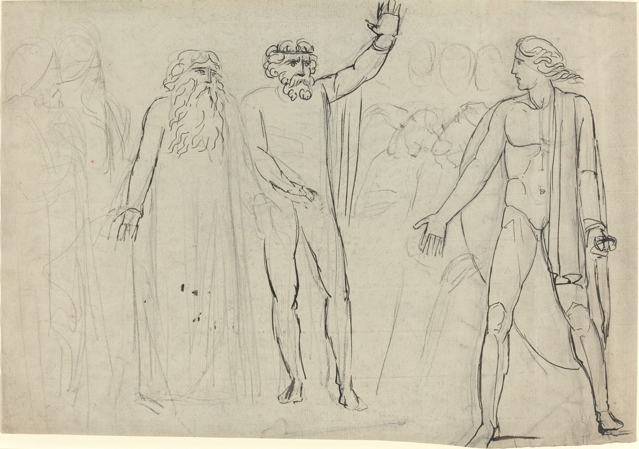 "Und Saul sprach zu David: Geh, und der Herr sei mit dir" [Vorderseite] von William Blake