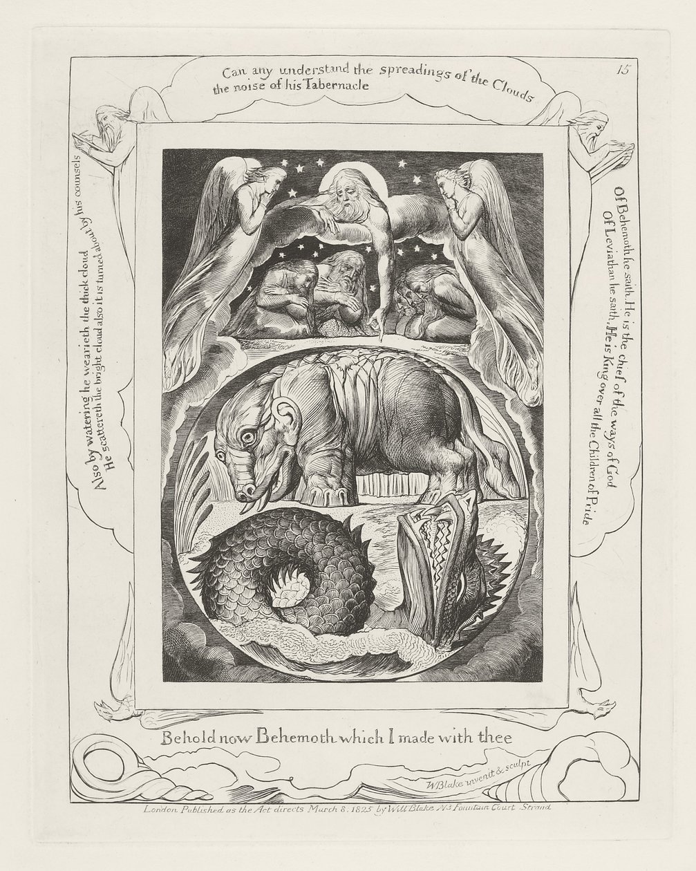 Siehe nun Behemoth, den ich mit dir gemacht habe von William Blake